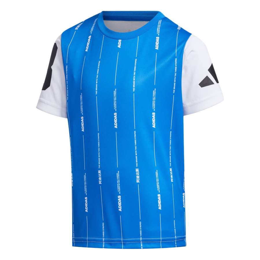 Adidas Adidas T Shirt Blue White Children Aged 3 7 Years Old