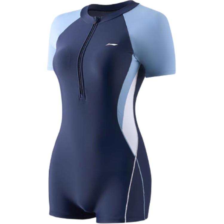Li-Ning Li Ning Sports Series One piece Swimsuit Women's Ice Ocean Blue