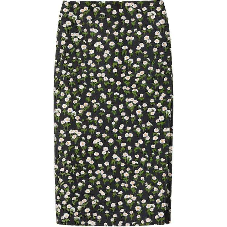 GUCCI Floral Mid Length Crêpe Skirt