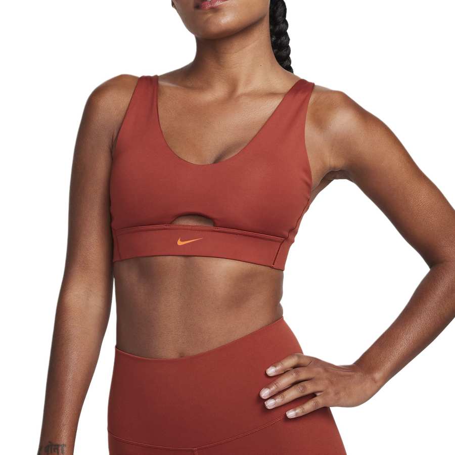 Nike Nike Indy Plunge Cutout Sports Underwear Women's Sturdy Orange