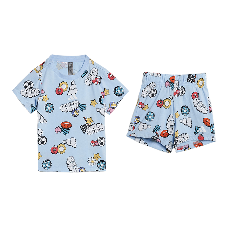 Adidas Adidas Casual Sportswear ESSENTIALSALLOVER PRINT Seasonal Fun Luminous Blue/Multicolor/White Infant And Toddler