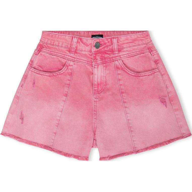Juicy Couture Denim Shorts Women's Pink Moderate Straight Fit Pants
