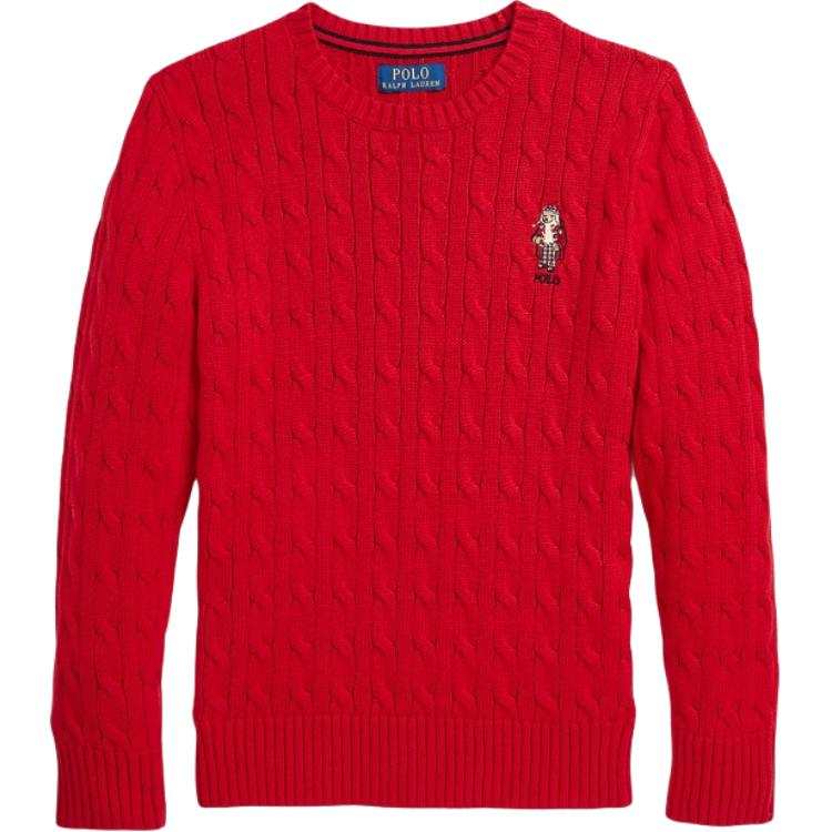 Polo Ralph Lauren Sweater Polo Bear FW24 Classic Version Millennium Red Teenagers