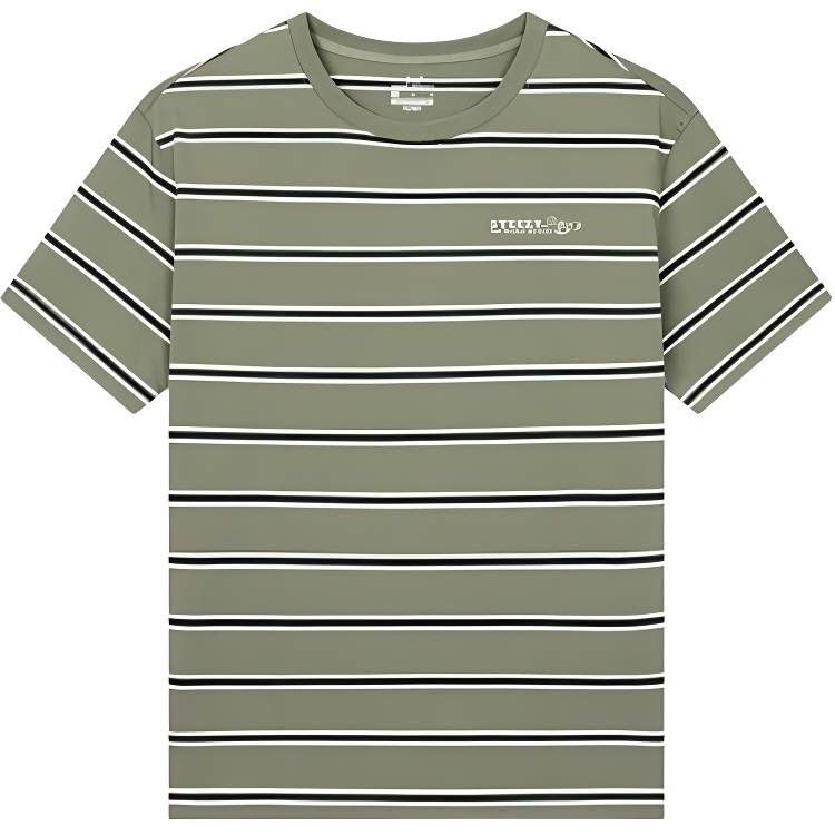 361° T Shirts Men's Dusty Green Crew Neck Moderate Straight Fit