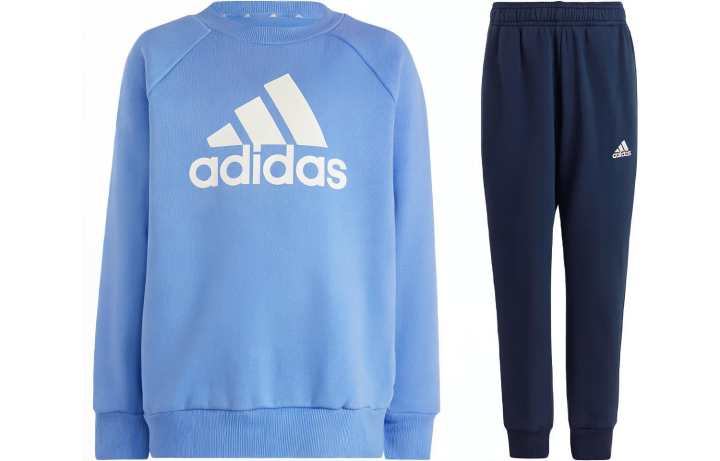 Adidas Adidas Kids' Apparel Essentials Logo Jogger Letter Logo Print Thickened And Fleece Lined Long Sleeved Sweatshirt Pants