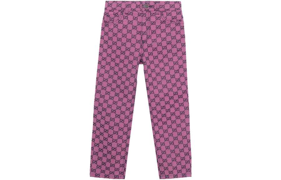 GUCCI SS23 Knitted Sweatpants Pink Kids'