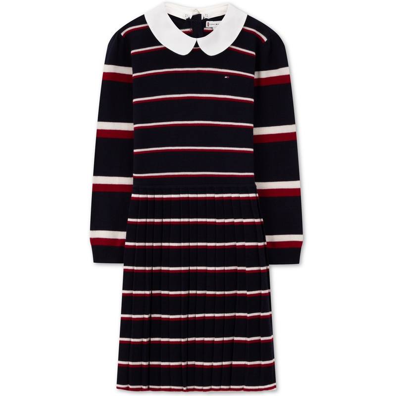 Tommy Hilfiger Dress Navy Blue Red White Stripes Kids'