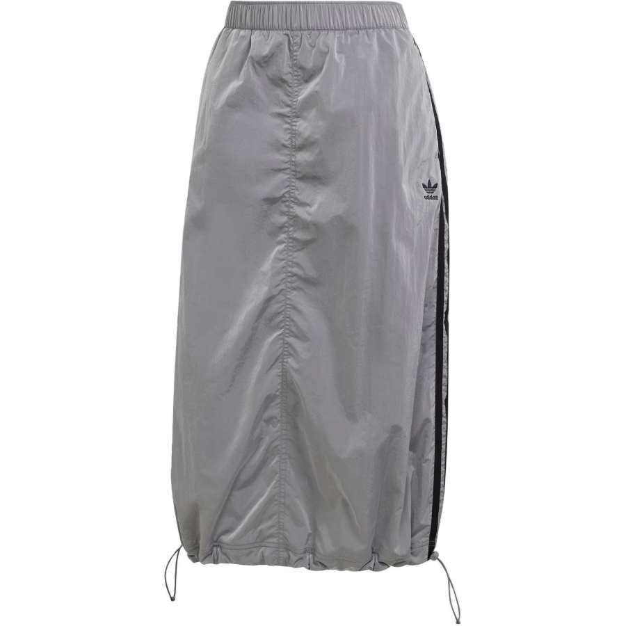 Adidas Originals ADICOLORMidi WOVEN NYLON SKIRT Casual Long Skirt Women's Pure Ice Gray