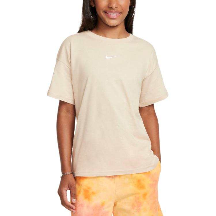 Nike Nike Sportswear Essentials T Shirt Apricot Teenagers