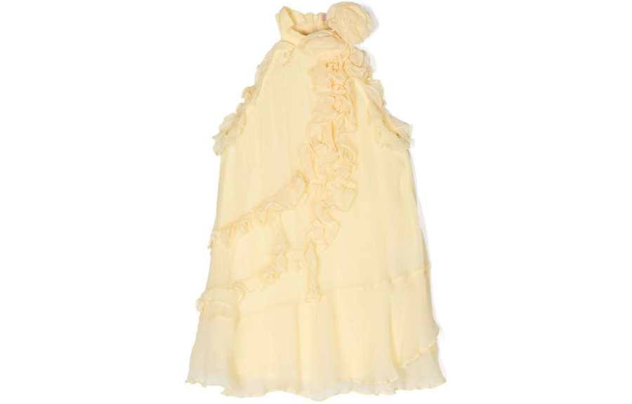 Blumarine Dress SS24 Light Yellow Kids'