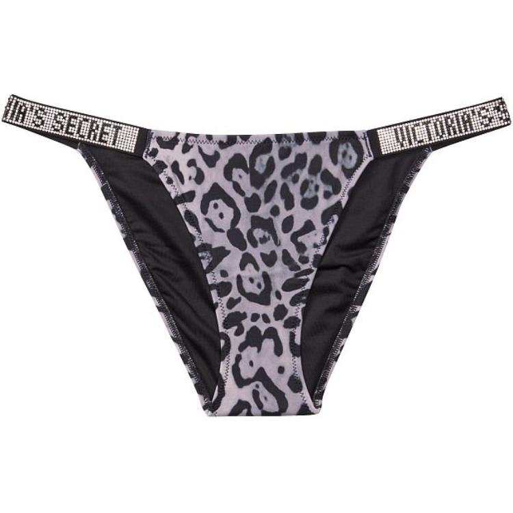 Victoria's Secret Swimming Shorts Women's 1 Pack Black Leopard Print