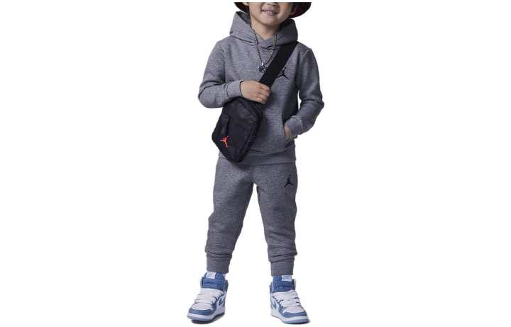 Jordan Jordan Kids Matching Sets MJ Essentials Fleece Pullover Gray Infant And Toddler