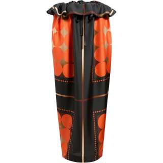 KHAITE FW24 Lilila Skirt Casual Long Skirt Women's Orange Multi/Orange Multicolor