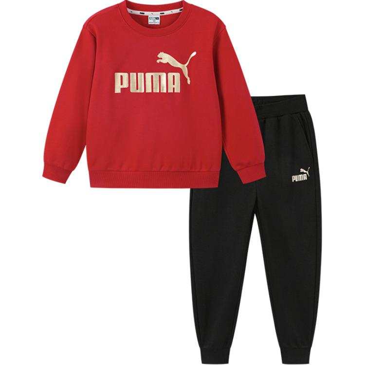 PUMA Casual Sportswear PantsSportstyle Red Black Tone Unisex