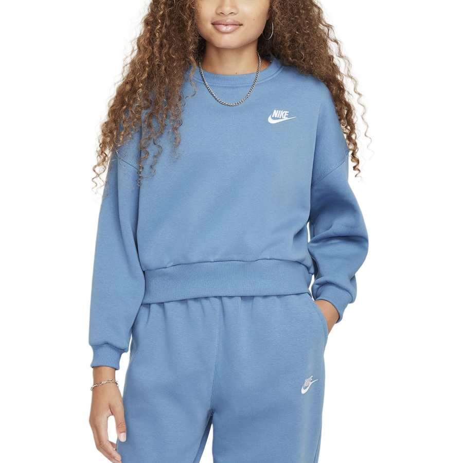 Nike Nike Sportswear Club Sweatshirt Aegean Storm/White Children Aged 3 7 Years Old