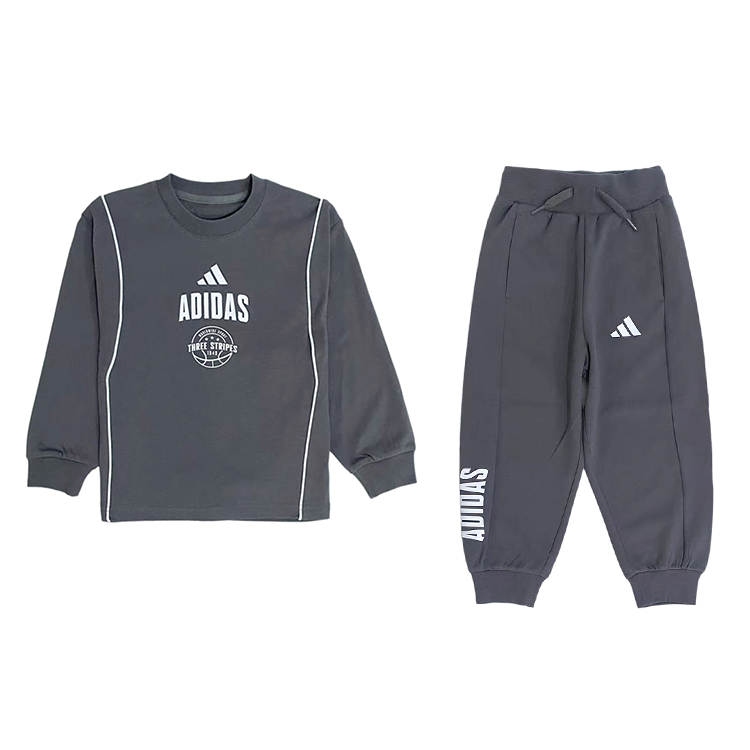 Adidas Adidas Casual Sportswear SS25 Dark Gray Children Aged 3 7 Years Old