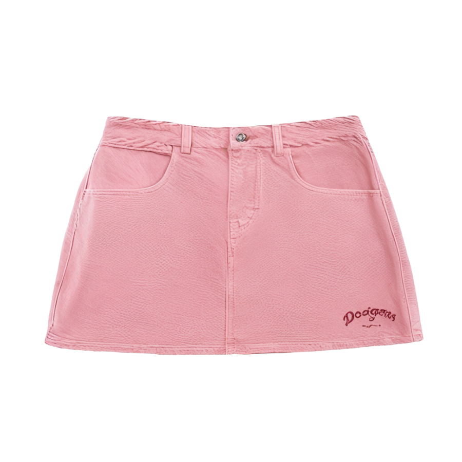 MLB Los Angeles Dodgers Denim Short Skirts Women's Pink