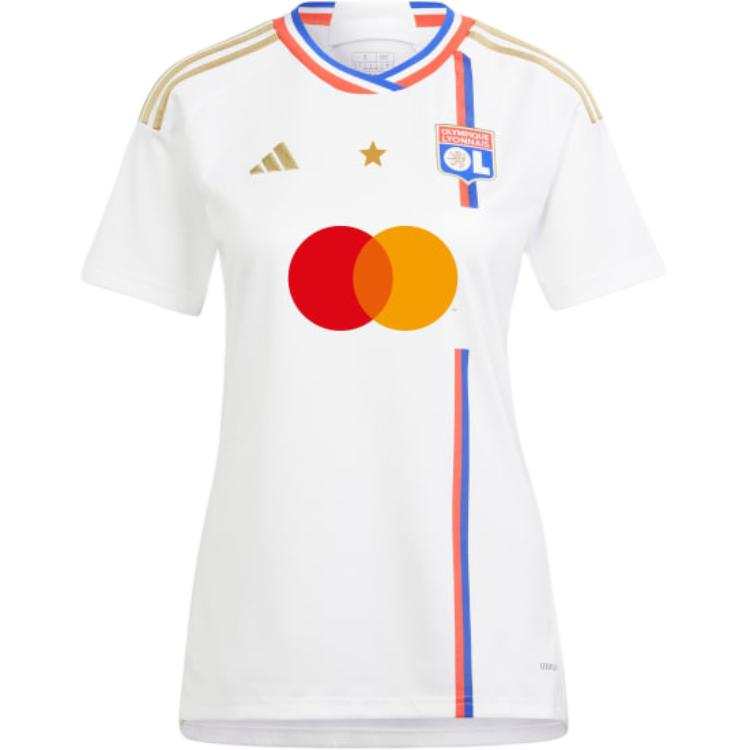 Adidas Adidas Lyon Team OLYMPIQUE LYONNAIS 23/24 HOME JERSEY Soccer Jersey Women's White