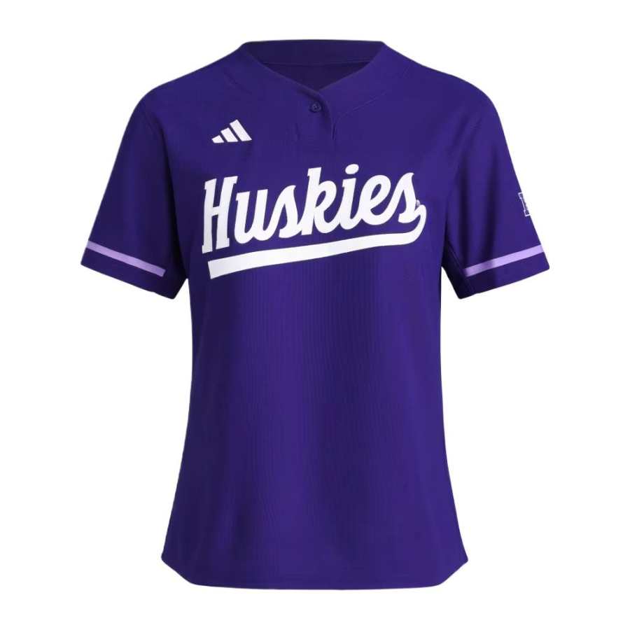 Adidas Adidas Free Shipping With AdiClub Washington Collegiate One Button Softball Jersey
