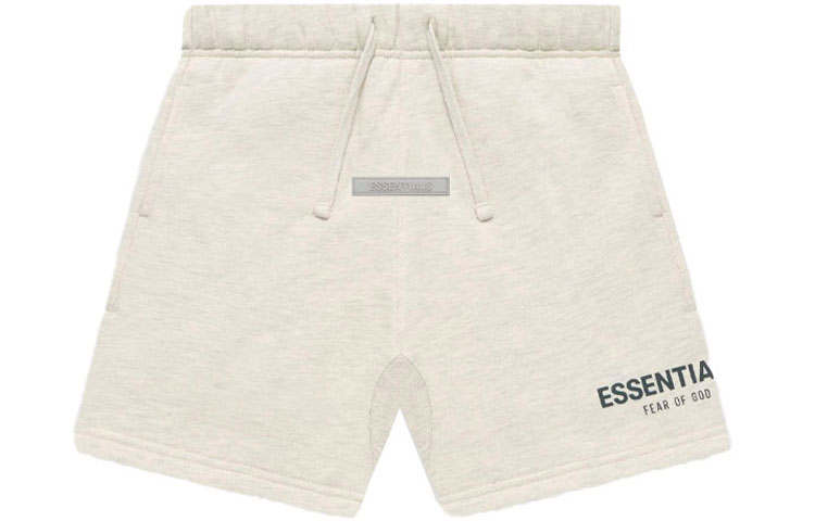 Fear Of God Essentials FW21 KidsSweatshort Light Heather Oatmeal Shorts Kids' Light Oat Gray