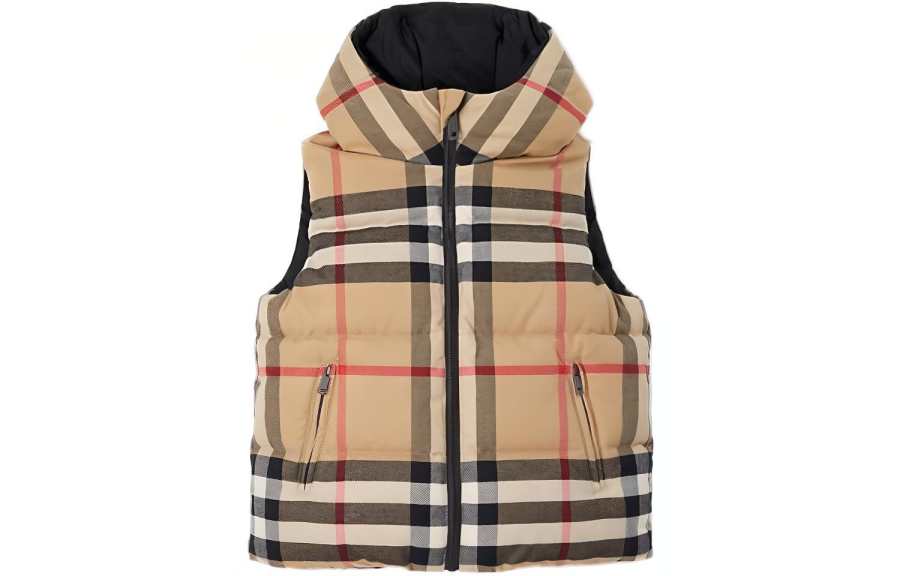 Burberry Kids Down Vests Hooded Thickened