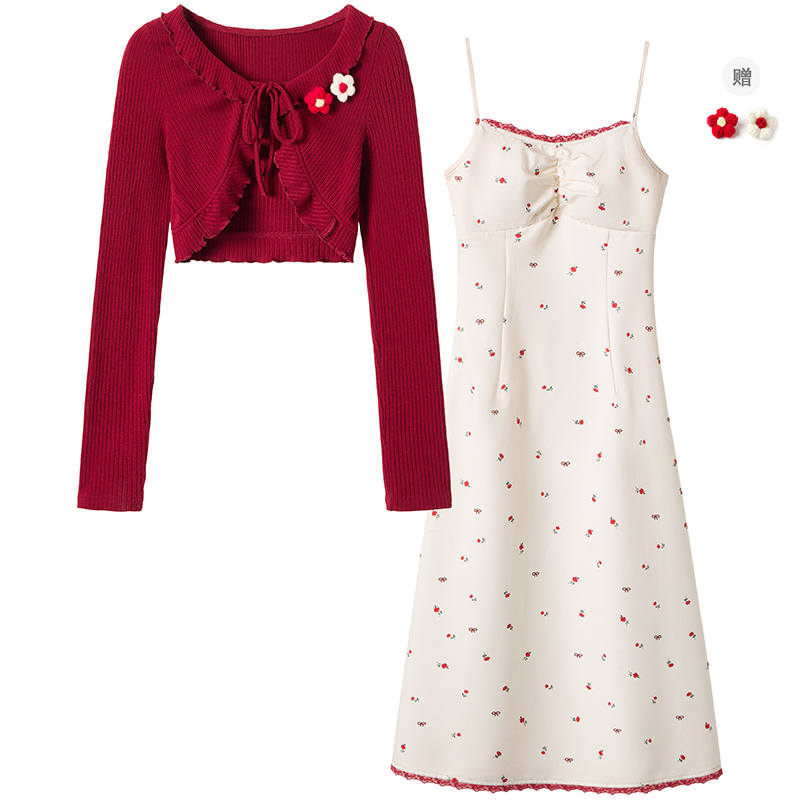 Fabric Pig Skirt Set Women's Image Color
