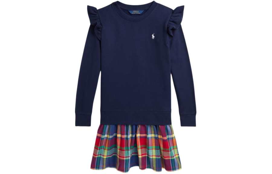 Polo Ralph Lauren Dress SS24 Dark Blue Kids'