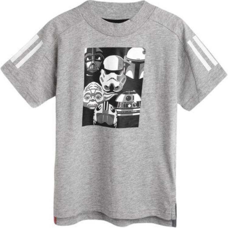 Adidas Adidas DisneySTAR WARS T Shirt Gray/Black Children Aged 3 7 Years Old