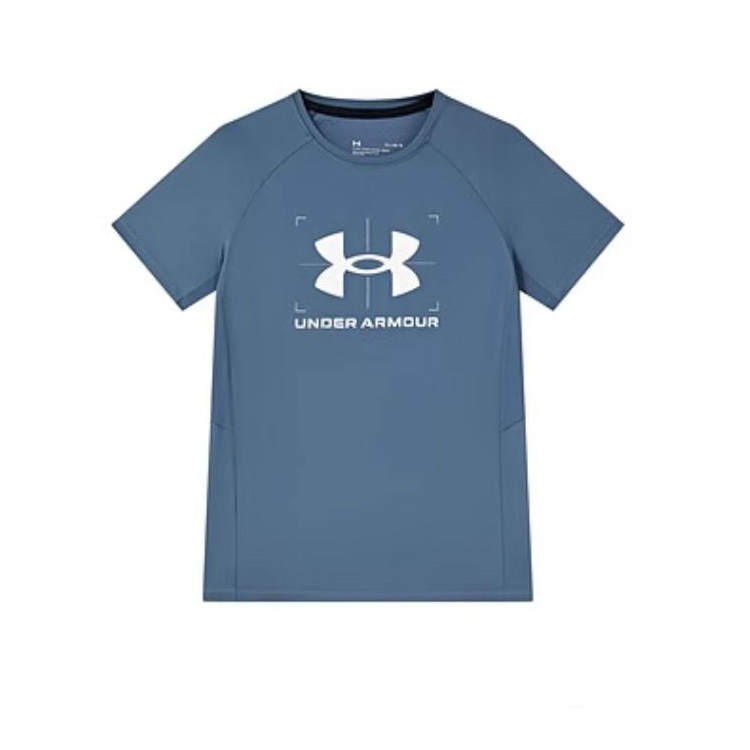 Under Armour T Shirt SS25 Dark Blue Gray Teenagers