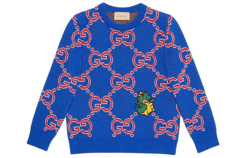 GUCCI Sweater Chinese New Year SS24 Blue Kids'
