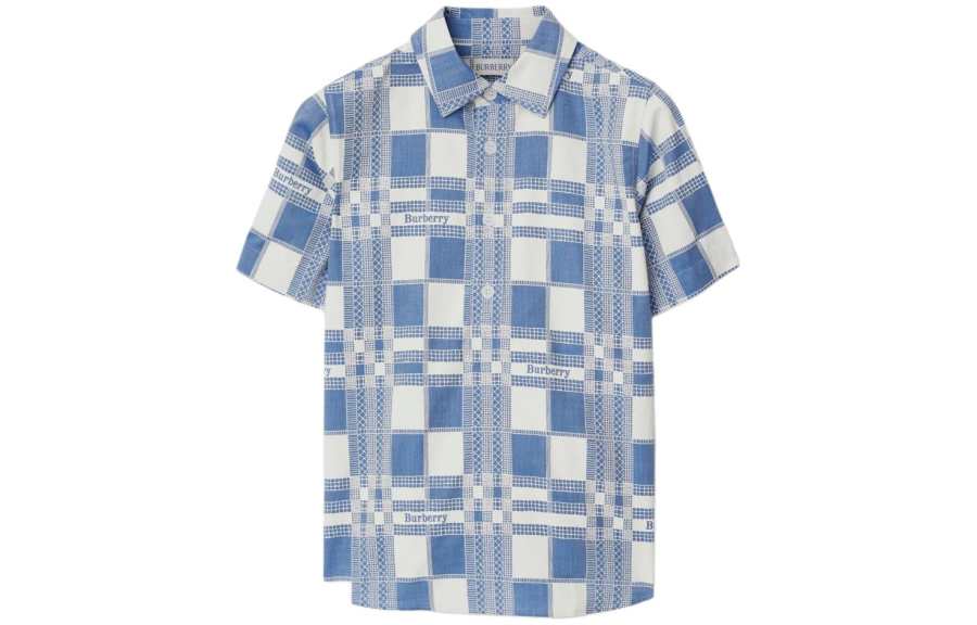 Burberry Shirt SS24 Light Blue Kids'