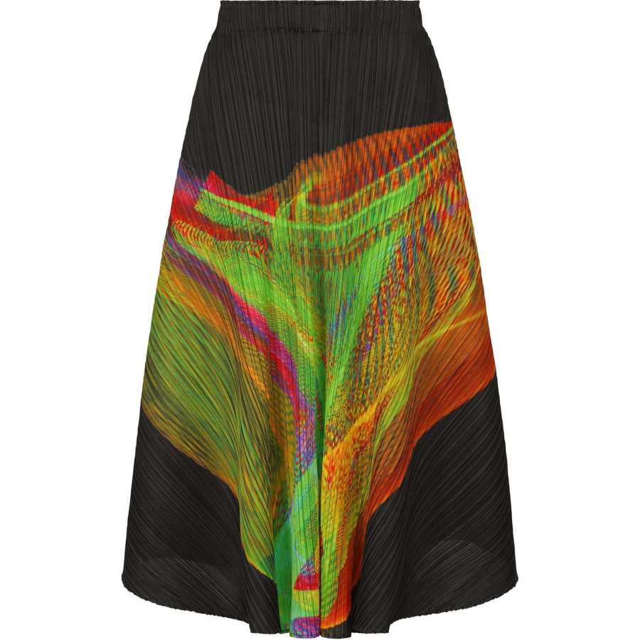 ISSEY MIYAKE PLEATS PLEASE ISSEY MIYAKE Spectrum Midi Skirt