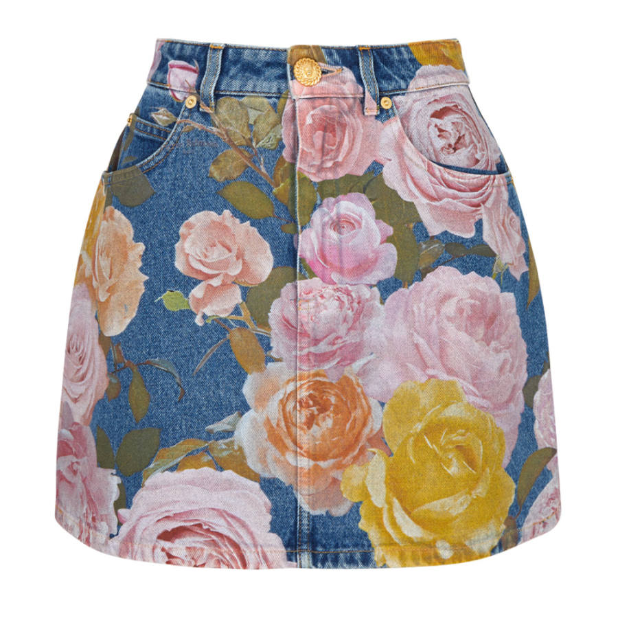 BALMAIN BALMAIN Denim Short Skirts Women's Blue