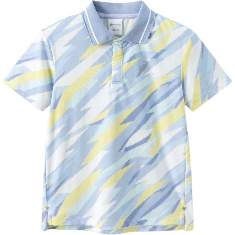 Asics Polo Shirt Purple All Over Print Teenagers