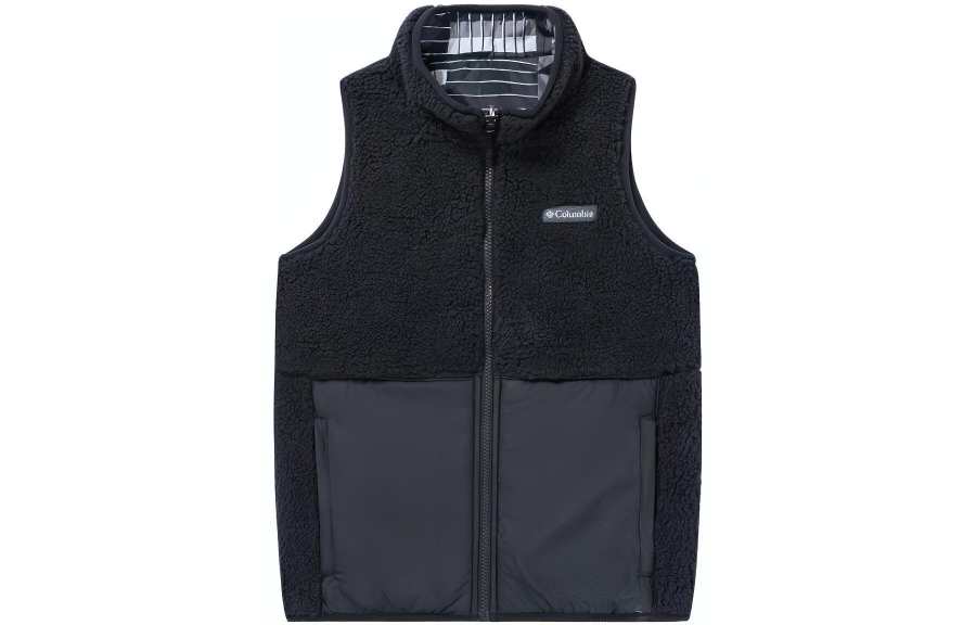 Columbia Kids Vests Stand Collar Thickened And Fleece Lined