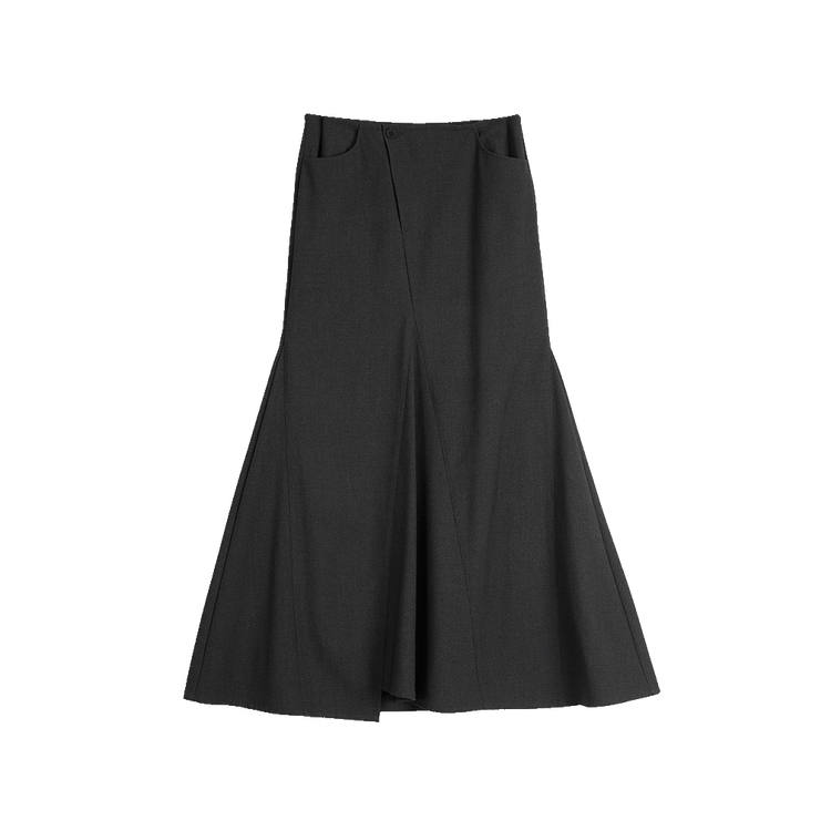 ELLE Casual Long Skirt Women's Dark Gray