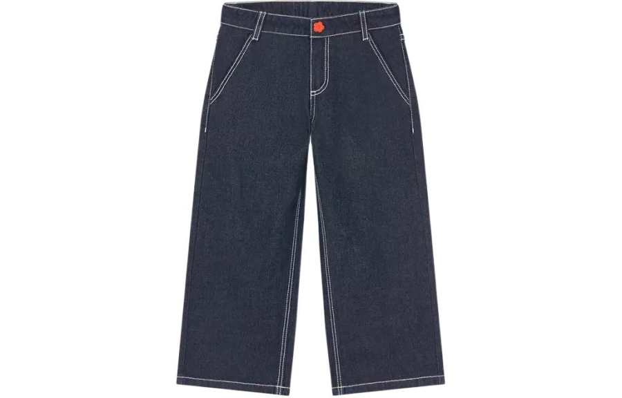 KENZO Jeans Kids' Apparel 'Sailor' Wide Leg Jeans Marine Blue Kids'