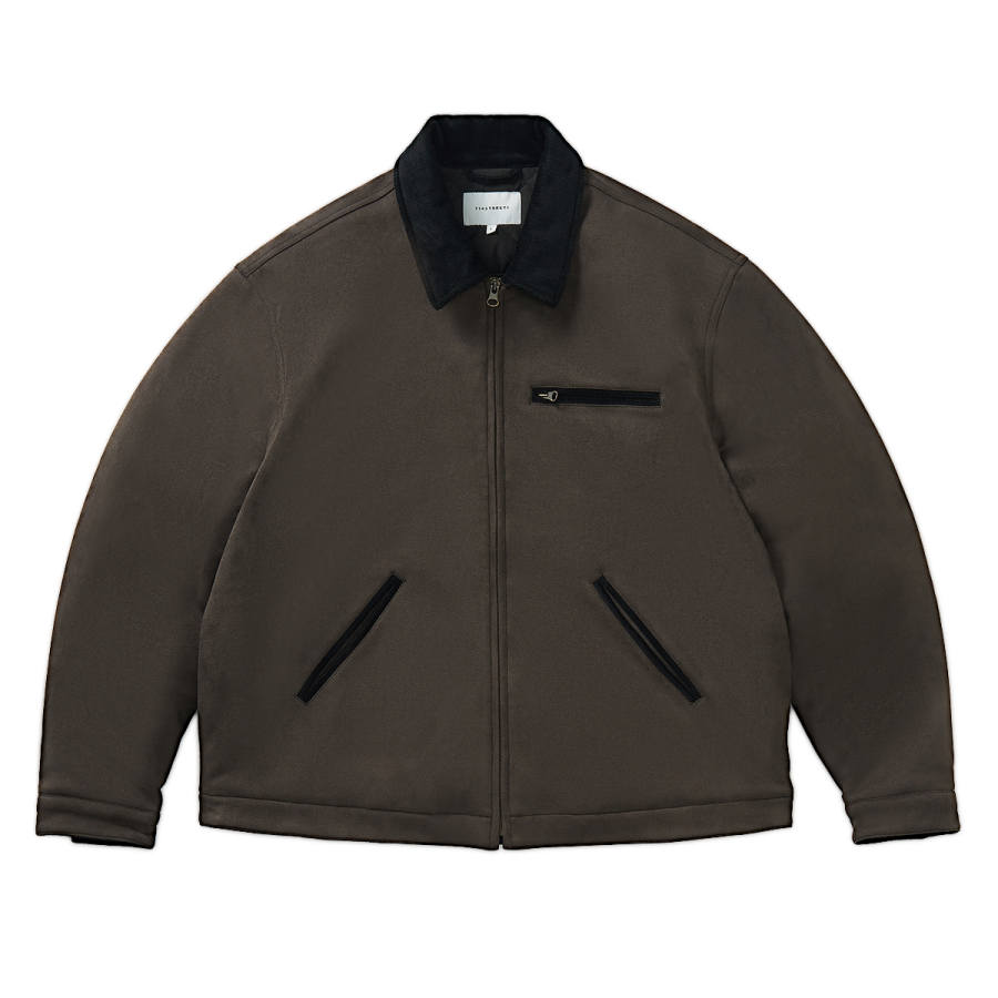 714STREET Puffer Jackets Unisex Lapel Thickened