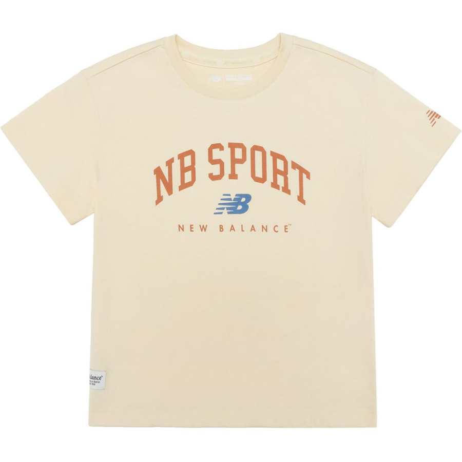 New Balance New Balance T Shirt Cream Children Aged 3 7 Years Old