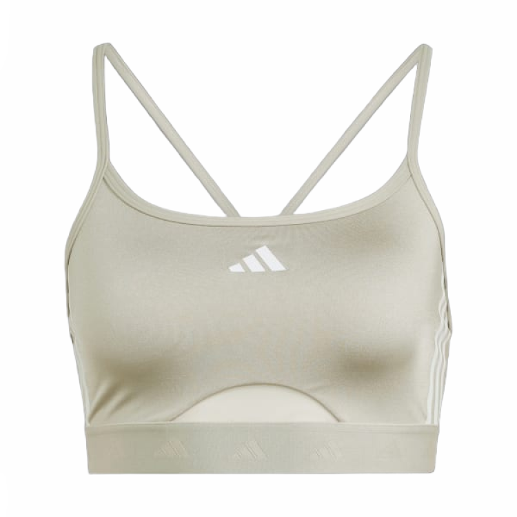 Adidas Adidas HYPERGLAM SHINE BRALETTE Sports Underwear Women's Gray White