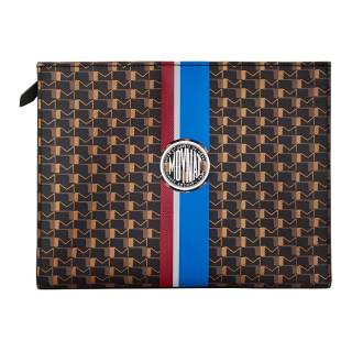 Moynat Canvas 1920 Canvas Clutch Women's Blue/Red/Black