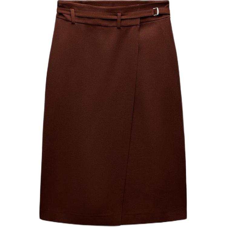 ZARA ZW Casual Long Skirt Women's Brown