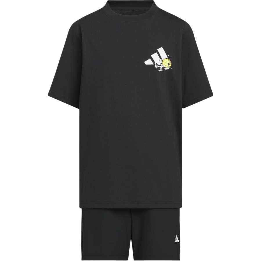 Adidas Adidas Casual Sportswear GRAPHIC TEE SET Black/White Children Aged 3 7 Years Old