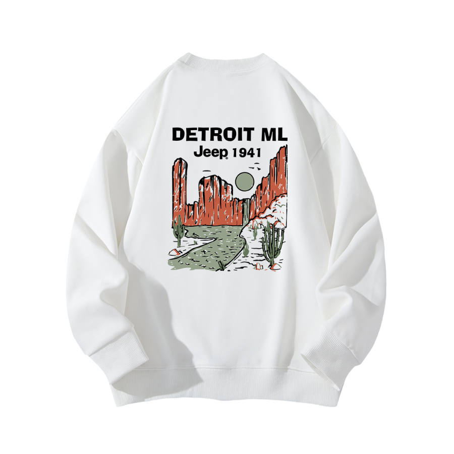 Jeep Grade School Sweatshirts Crew Neck Thickened