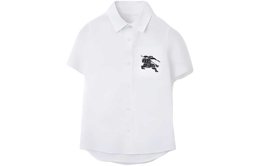 Burberry Kids Shirts Square Collar Moderate