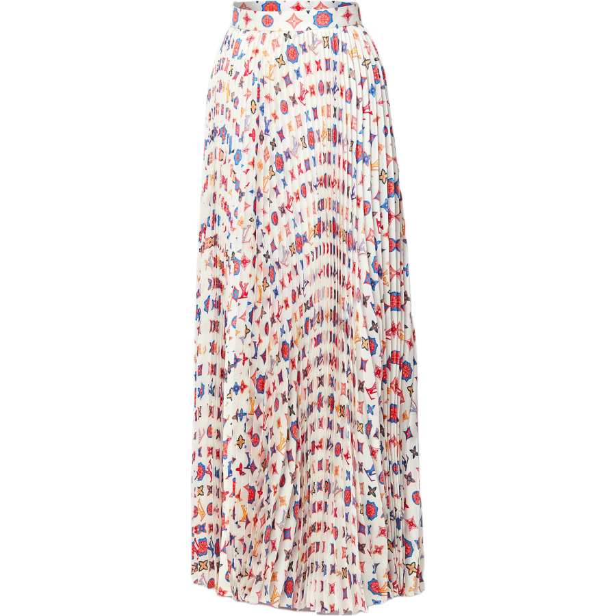 LOUIS VUITTON Casual Long Skirt Women's White