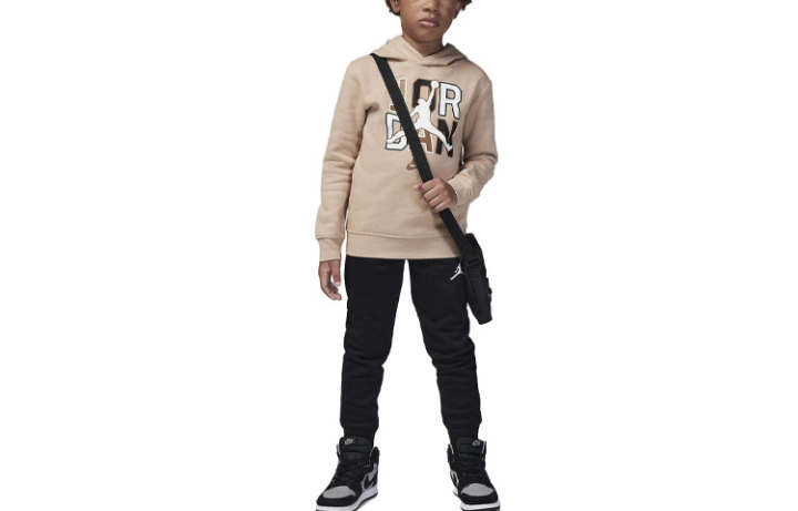 Jordan Jordan Casual Sportswear Khaki Top+Black Bottom Kids'