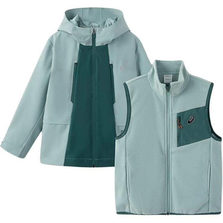 Asics Windbreaker Jacket, Casual Zip Closure Loose Fit Sports Suit Children Aged 3 7 Years Old