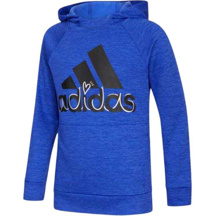 Adidas Adidas Sweatshirt Kids' Apparel Mélange Hooded Pullover Ink Blue Kids'