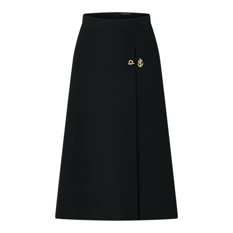 LOUIS VUITTON Lv Anchor Button A Line Skirt